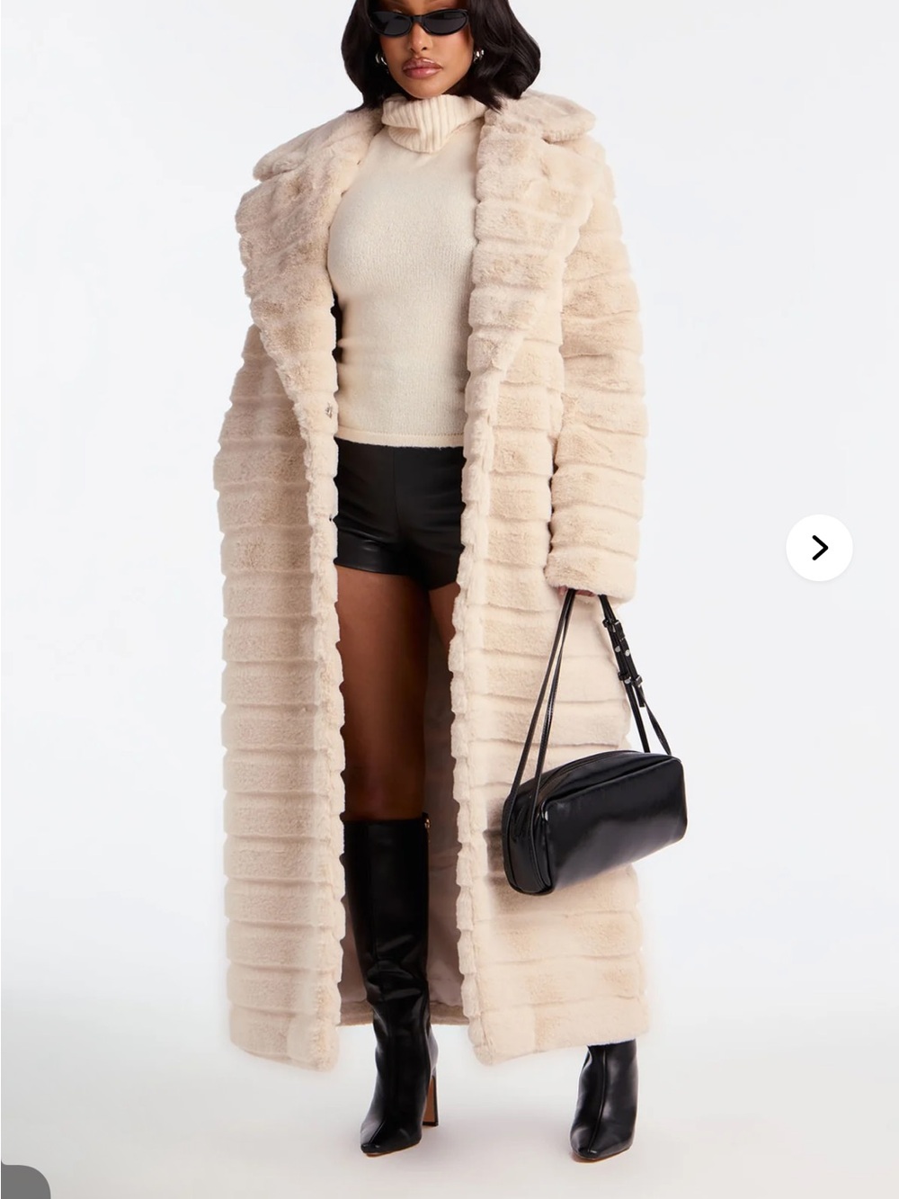 Faux Fur Trench Coat